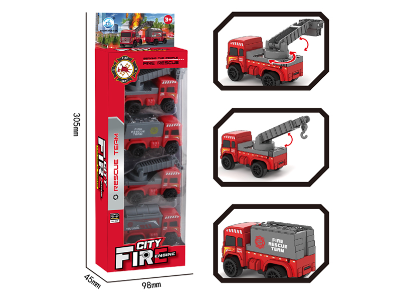 4PCS Pull BackFire Engine