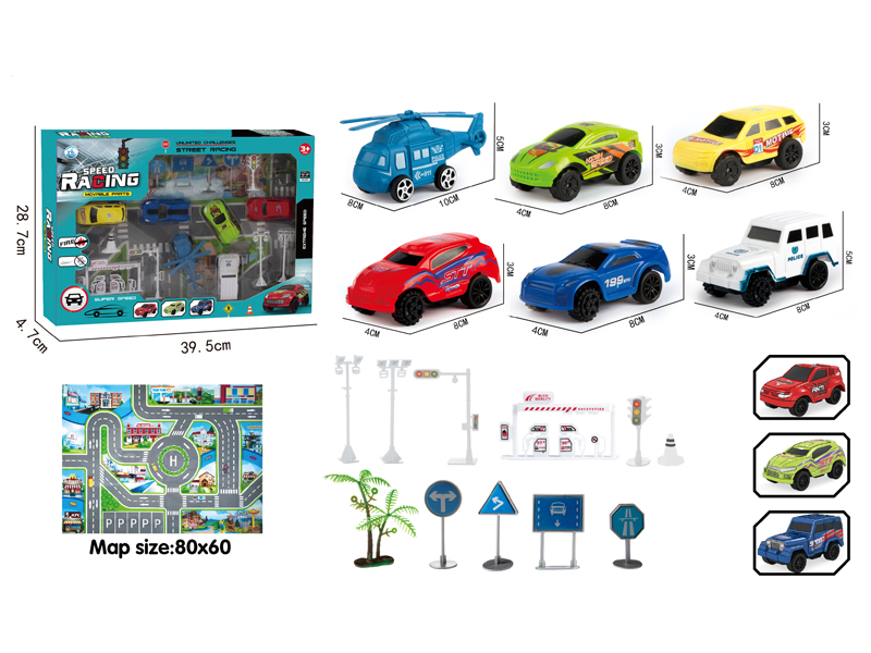 Pull BackRacing Car Toy Set