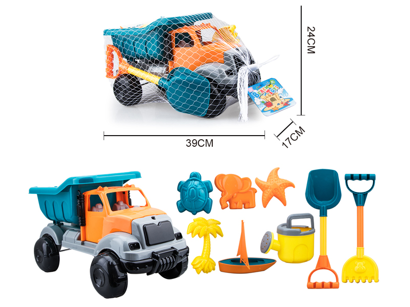 9PCS Beach Engineering Vehicle Set