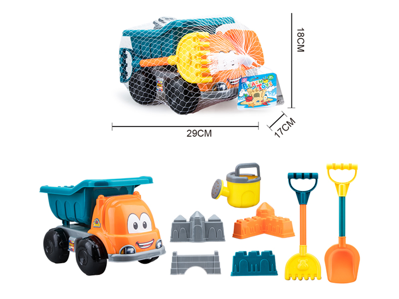 8PCS Beach Cartoon Car Set