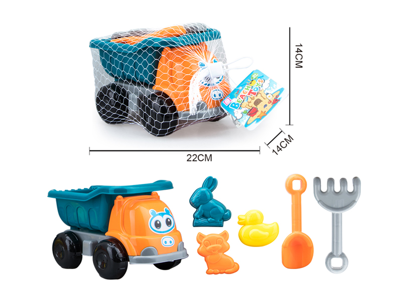 6PCS Beach Cartoon Car Set