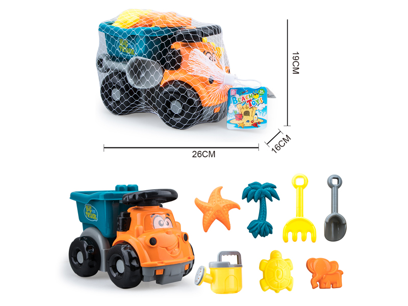 8PCS Beach Tipper Truck Set