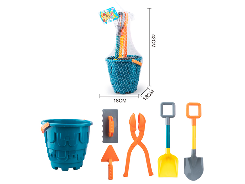 6PCS Beach Castle Bucket Set Set