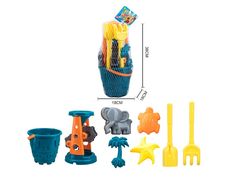 8PCS Beach Castle Bucket Set Set