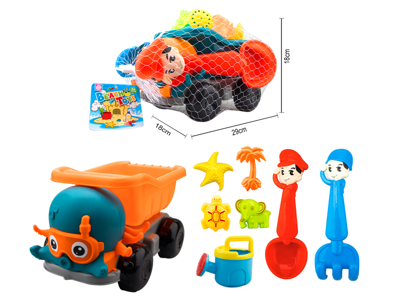 8PCS Beach Octopus Car Toys