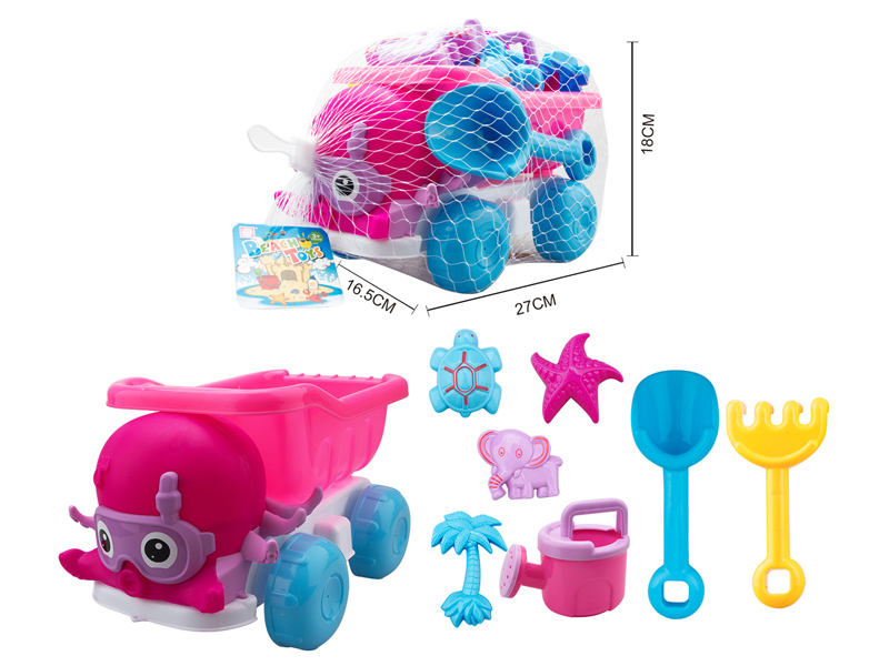 8PCS Beach Octopus Car Toys