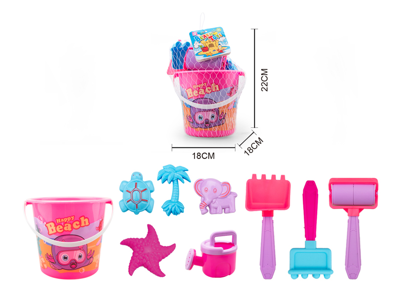 9PCS Beach Bucket Toys