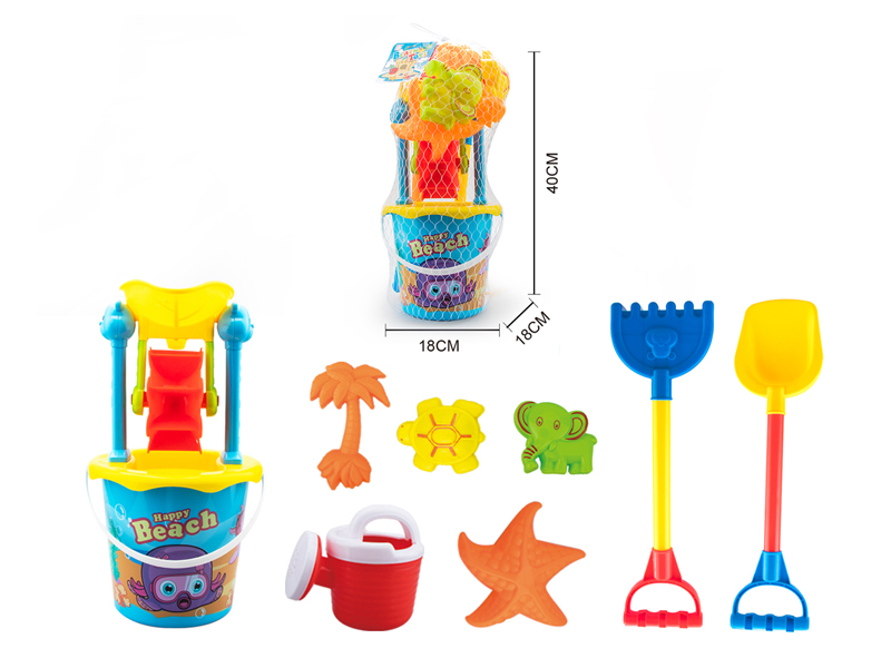 9PCS Beach Bucket Toys