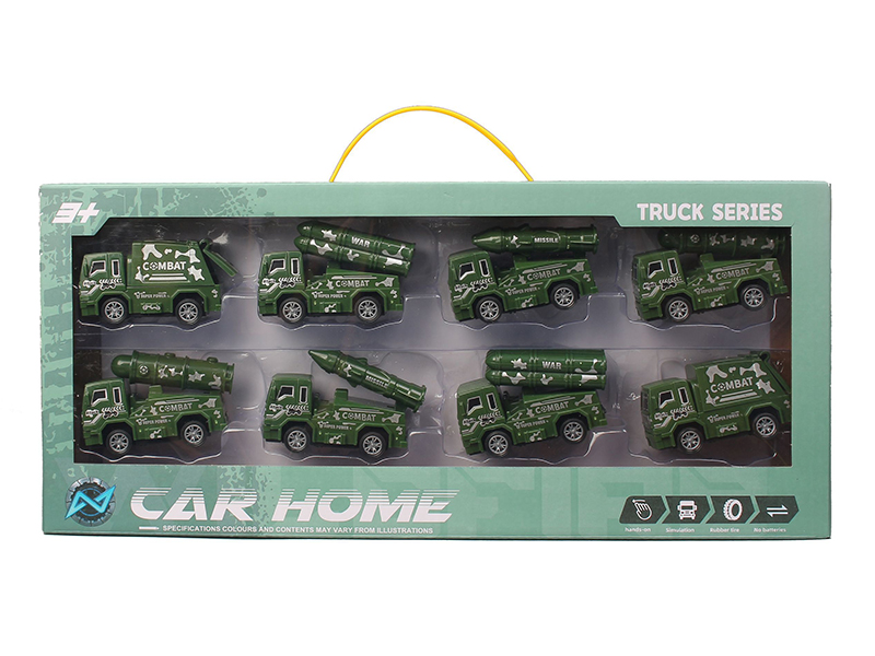 Pull Back Military Truck 8PCS