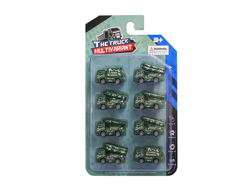Pull Back Military Truck 8PCS