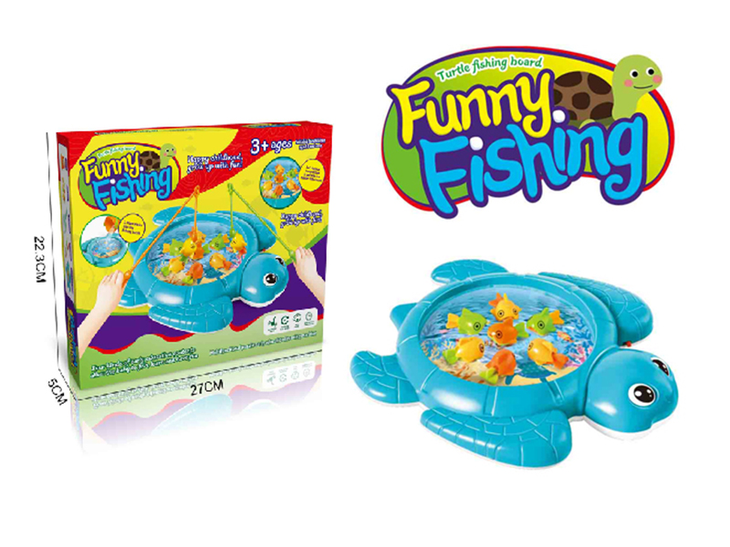 Cartoon Turtle Electric Fishing Game(Blue)