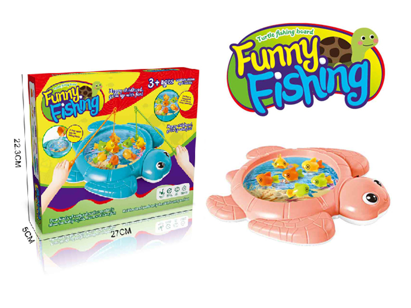 Cartoon Turtle Electric Fishing Game(Pink)