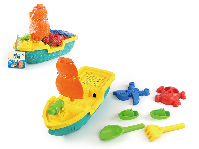 Beach Pirate Ship Toy Set