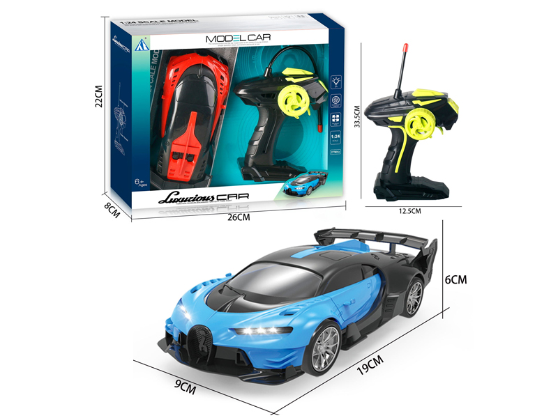 1:24 4CH R/C Bugatti Car(Red Dragon)