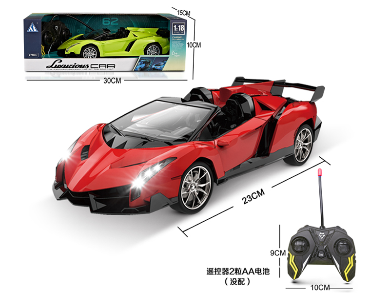 1:18 4CH R/C Lamborghini  Car (Poison) With Light