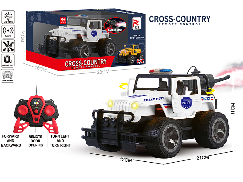 Remote Control Off-Road Police Car With One Key Door Opening