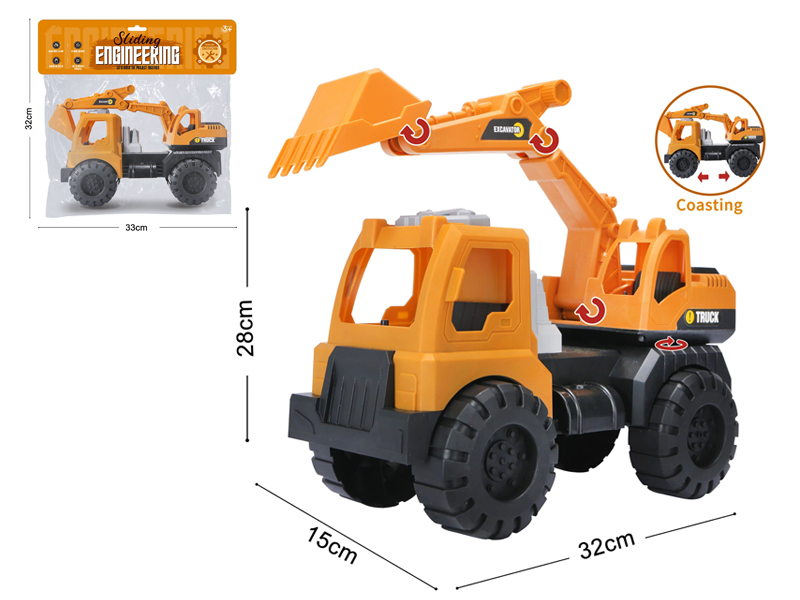 Extra-Large Slide Car With Excavator