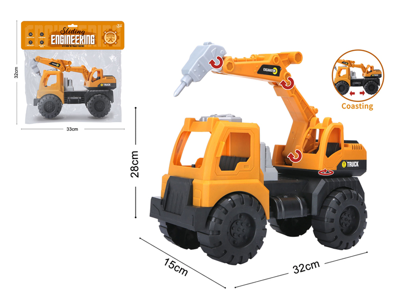 Slide Car With Drilling Machine Engineering Vehicle