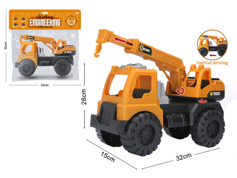 Extra-Large Friction Car  With Crane