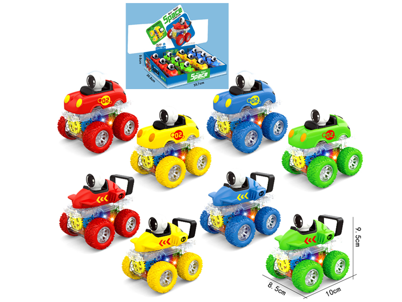 12PCS 4WD Dual Friction Stunt Space Sports Car