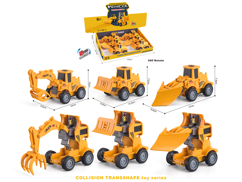 6PCS Friction Engineering Vehicle
