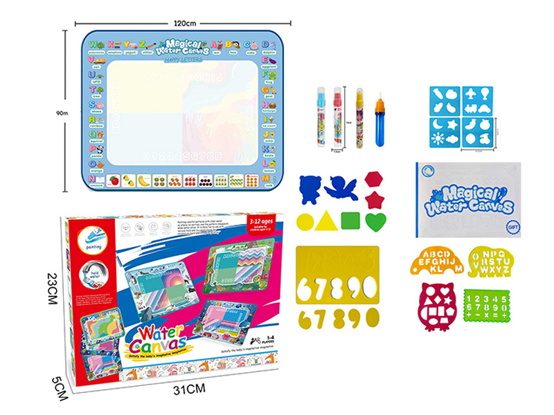 Alphanumeric Theme Magic Water Canvas