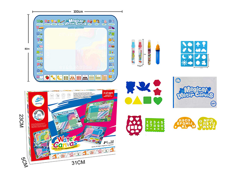 Alphanumeric Theme Magic Water Canvas