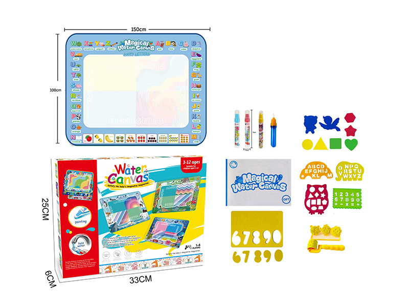 Alphanumeric Theme Magic Water Canvas