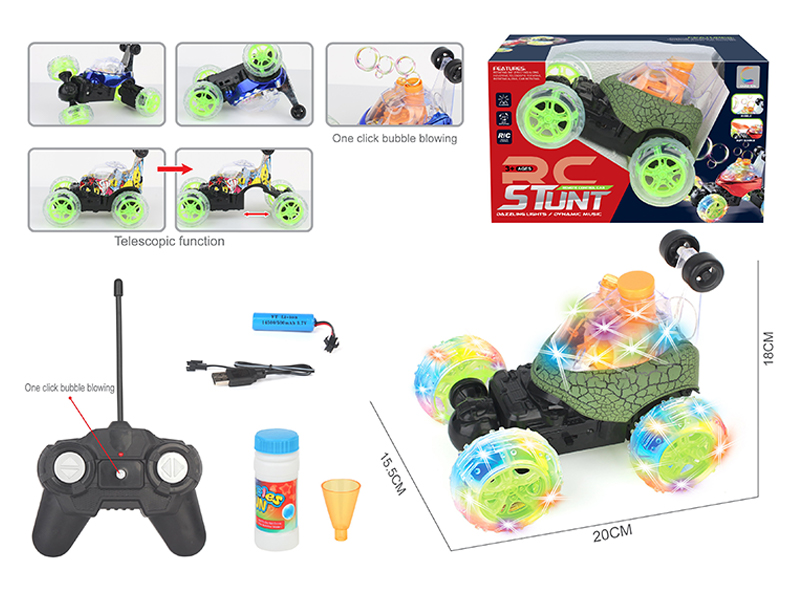 R/C Spray Bubble Telescopic Tipper Stunt Truck (Cracks)