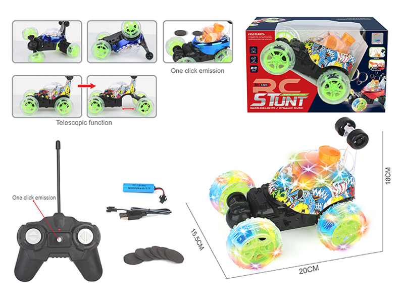 R/C Bombing Telescopic Dump Stunt Truck(Graffiti)