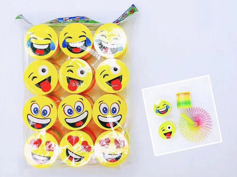 Rainbow Spring With Expression Face Lid 12pcs
