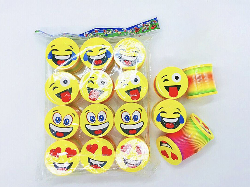 Rainbow Spring With Expression Face Lid 12pcs