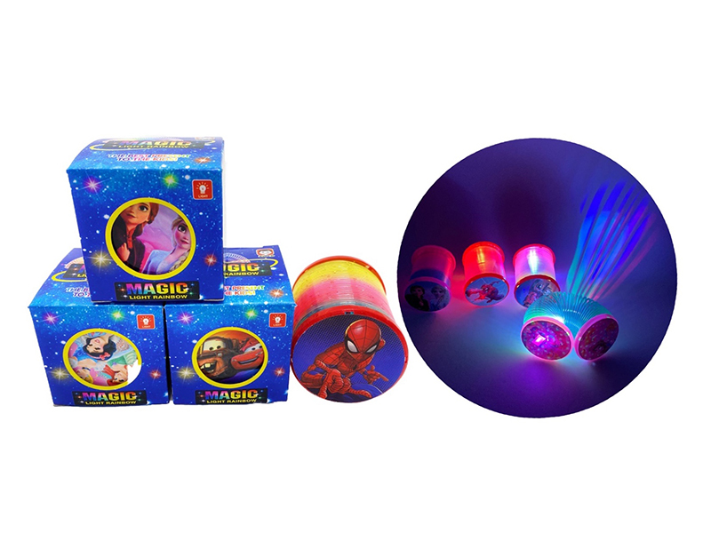 5.5CM Rainbow Spring (Cars/Frozen/Princess/Spider-Man Lid With Light)