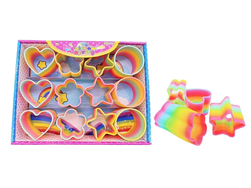 7.5cm Multishaped Rainbow Spring 12pcs