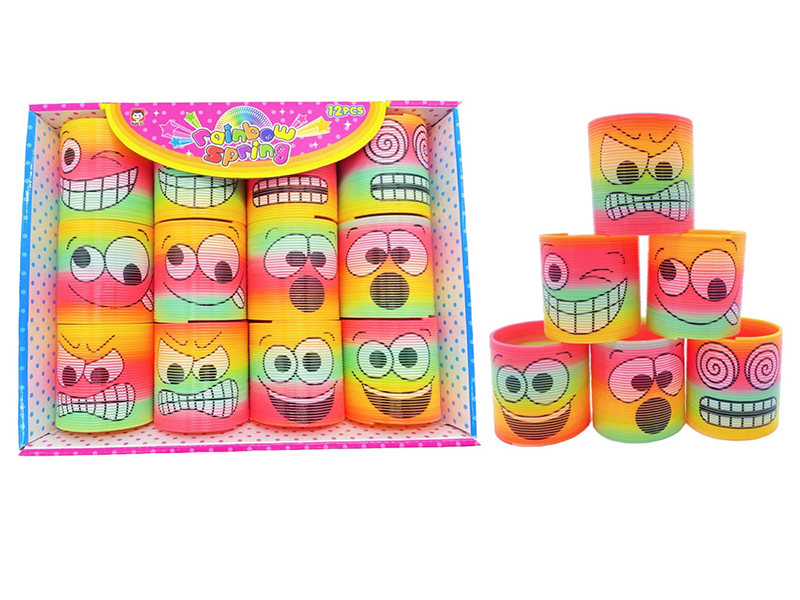 Funny Face Pattern Rainbow Spring 12PCS