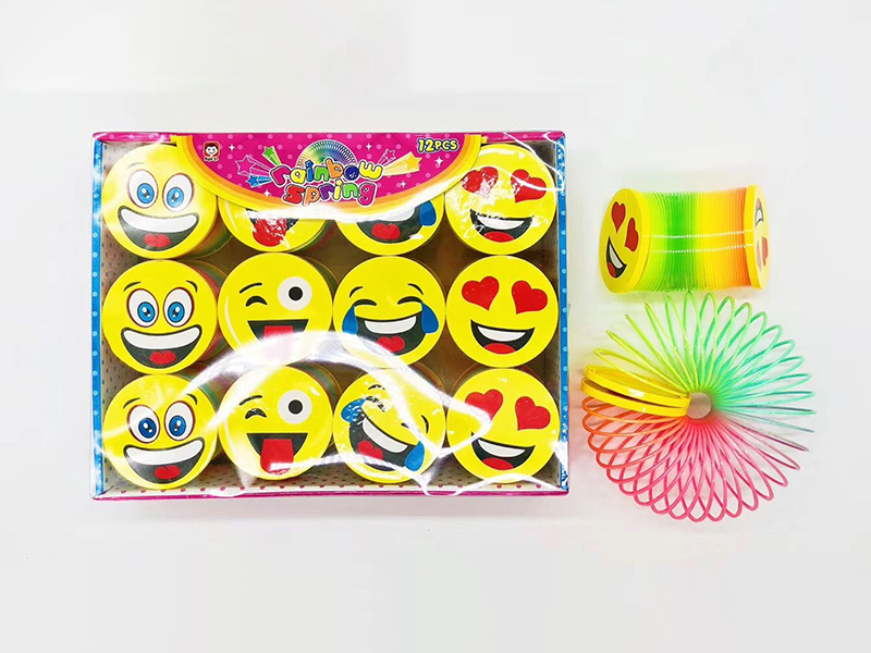 7CM Rainbow Spring With Expression Face Lid
