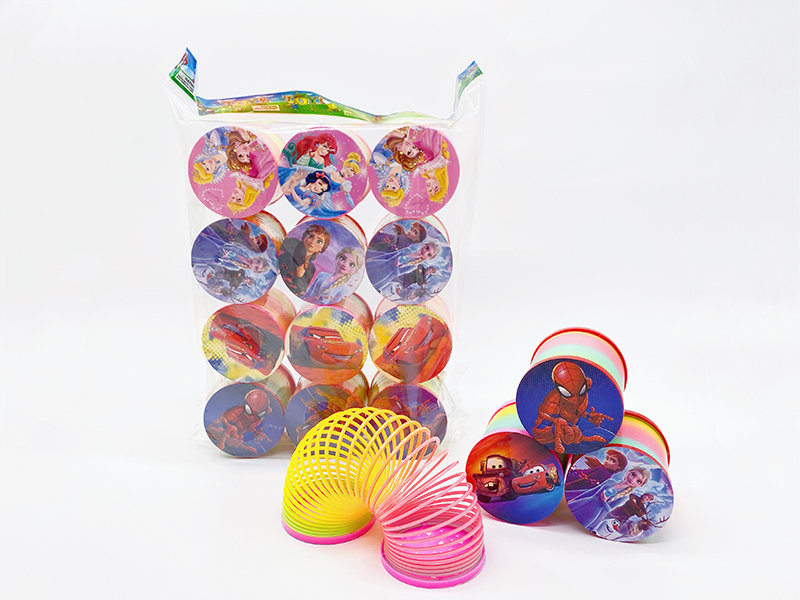 7*6.5CM Rainbow Spring (Cars/Frozen/Princess/Spider-Man Lid)12pcs