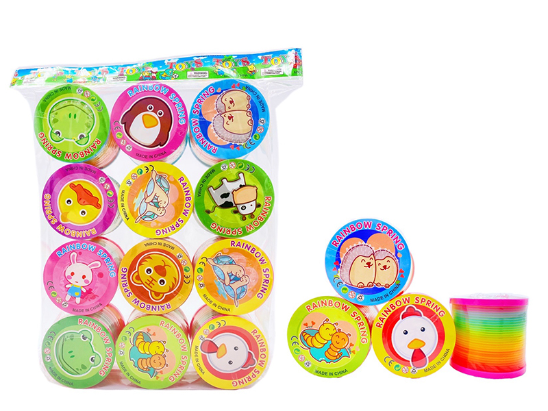 Rainbow Spring(Cartoon Animal Lid)12PCS