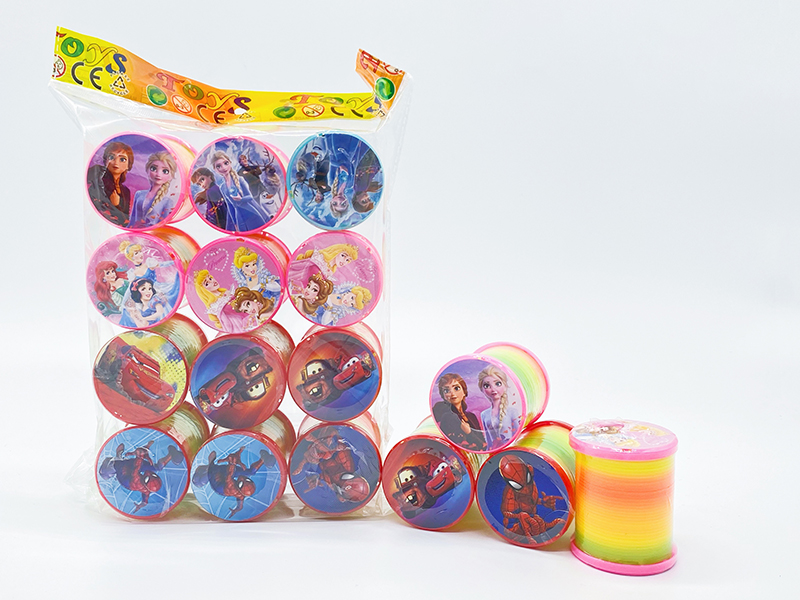 5*5.5CM Rainbow Spring (Cars/Frozen/Princess/Spider-Man Lid)12pcs