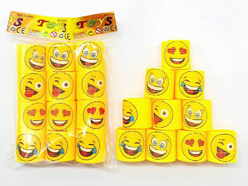 3.5*3.5cm Smile Face Rainbow Spring 12pcs
