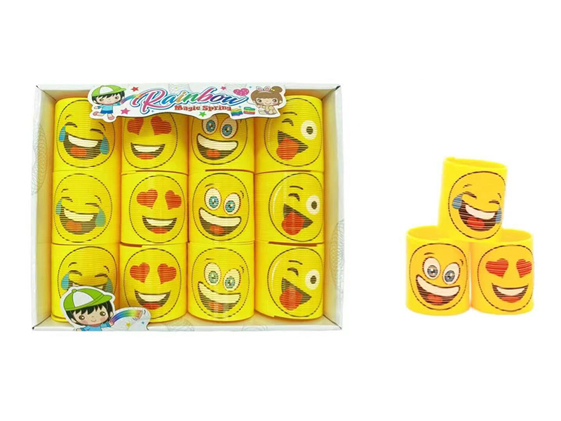 6.5*6.5CM Expression Face Rainbow Spring 12PCS