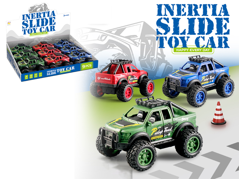 9Pcs Friction Pickup Truck