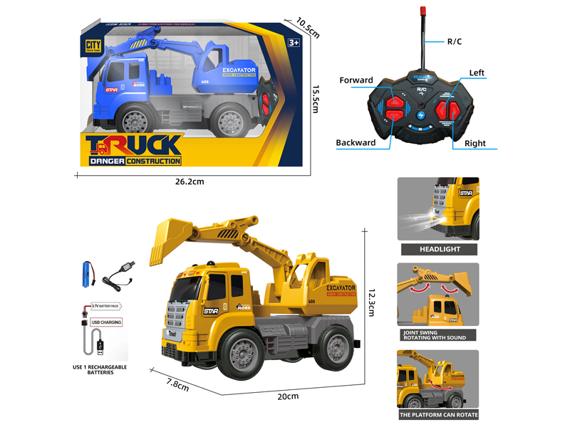4CH R/C Engineering Vehicle Hook Machine