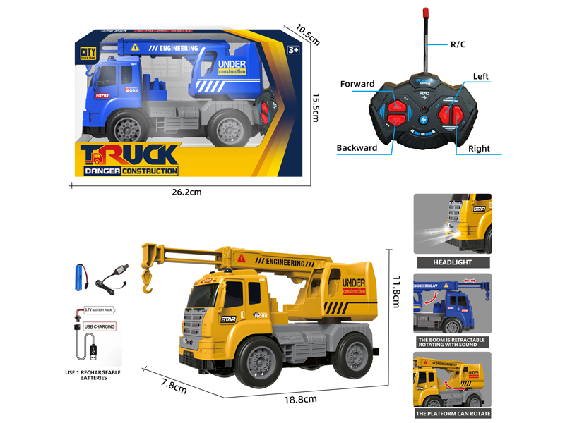4CH R/C Engineering Truck Crane