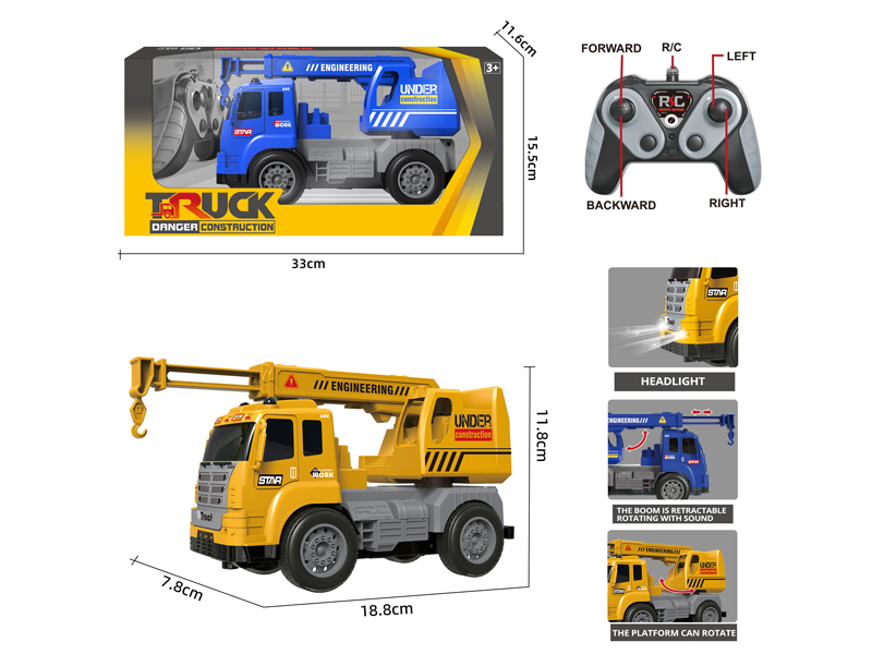 4CH R/C Engineering Truck Crane