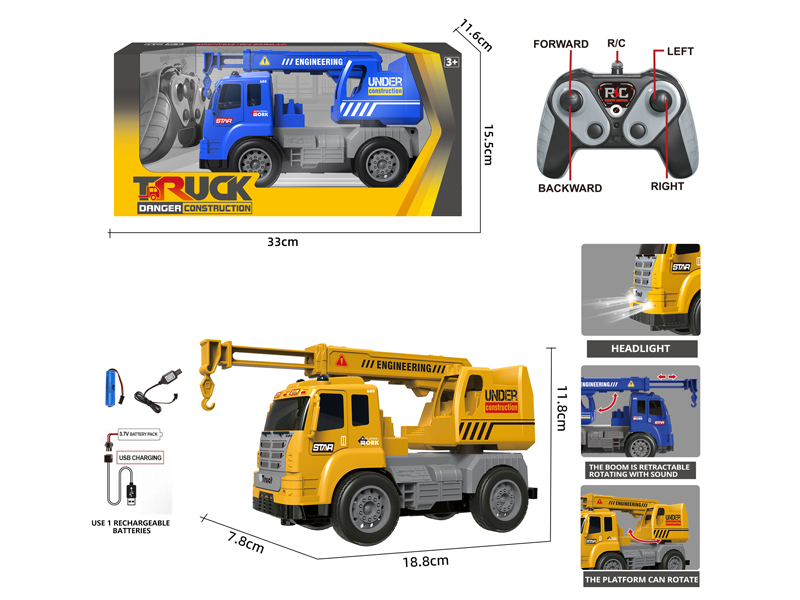 4CH R/C Engineering Truck Crane