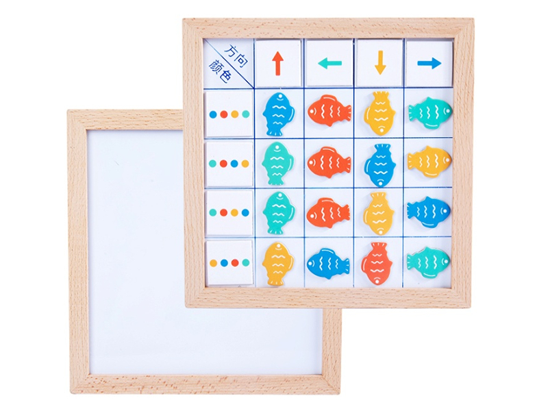 Drawing Board & Direction Game Wooden Toys