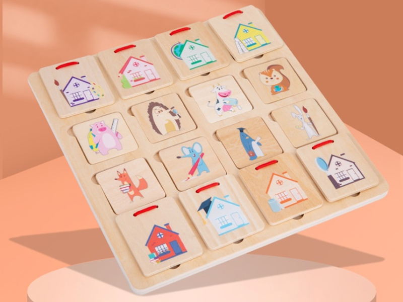 Small Animal House Matching Wooden Toys