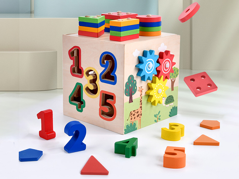 Wooden Shape Sorting Wisdom Box