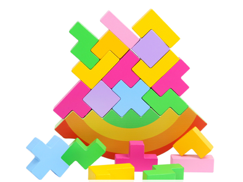 Wooden Balance Stack Height Toys